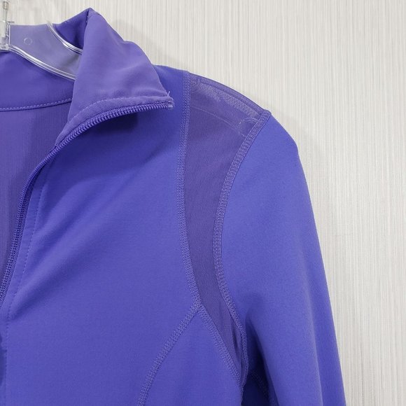 Zella Zippered fleecy jacket with mesh shoulder details - Picture 3 of 15